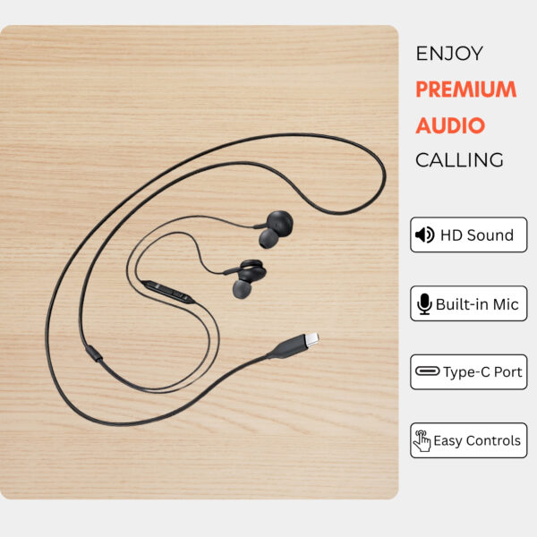 Fabfunk Type C Wired Earphones with Mic - Image 5