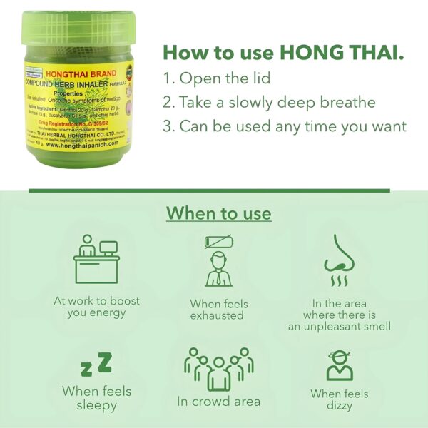 Hong Thai Inhaler | Herbal Nasal Inhaler for Quick Relief - Image 6