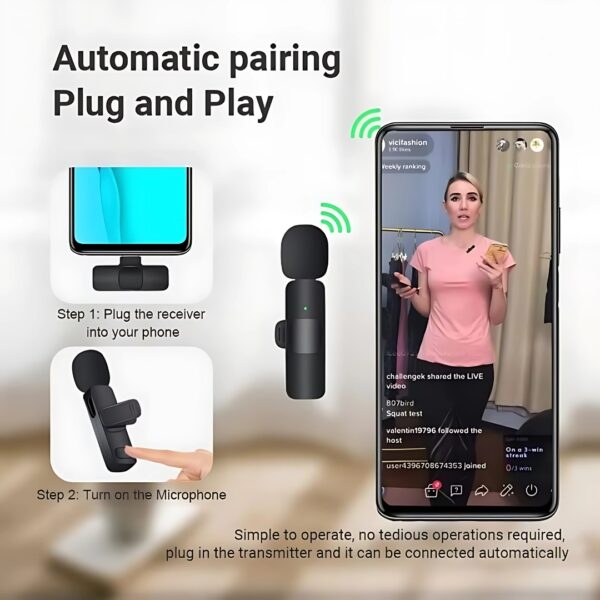 Fabfunk K9 Wireless Microphone for Type C Smartphones Mic - Image 6