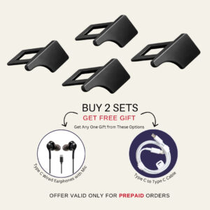 4 Pc Set Premium Metal Car Seat Belt Clips Buckle Alarm Stopper ( Black )