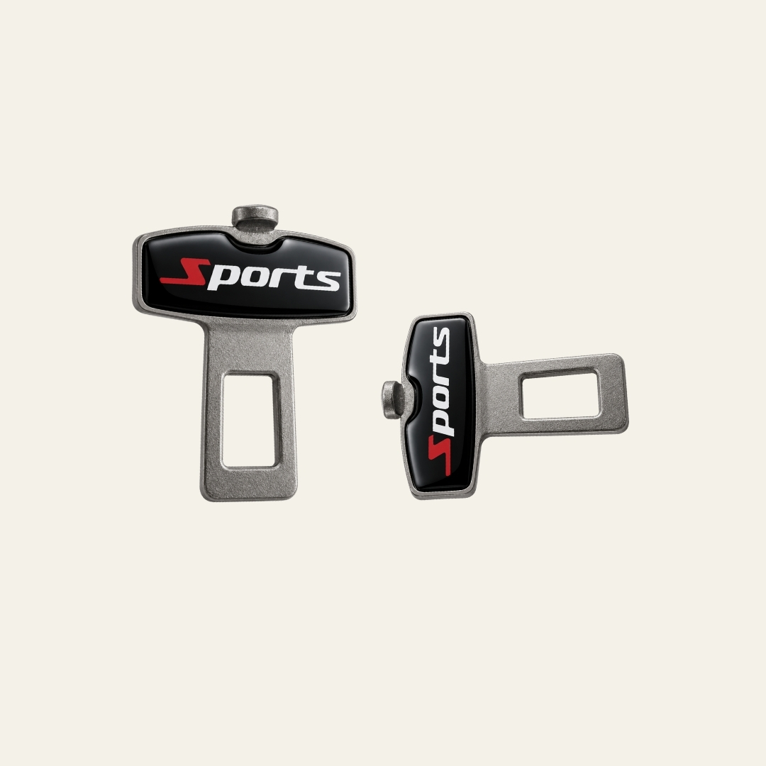 2 Pc Sports Style Seat Belt Hook & Extender Pair - Image 3