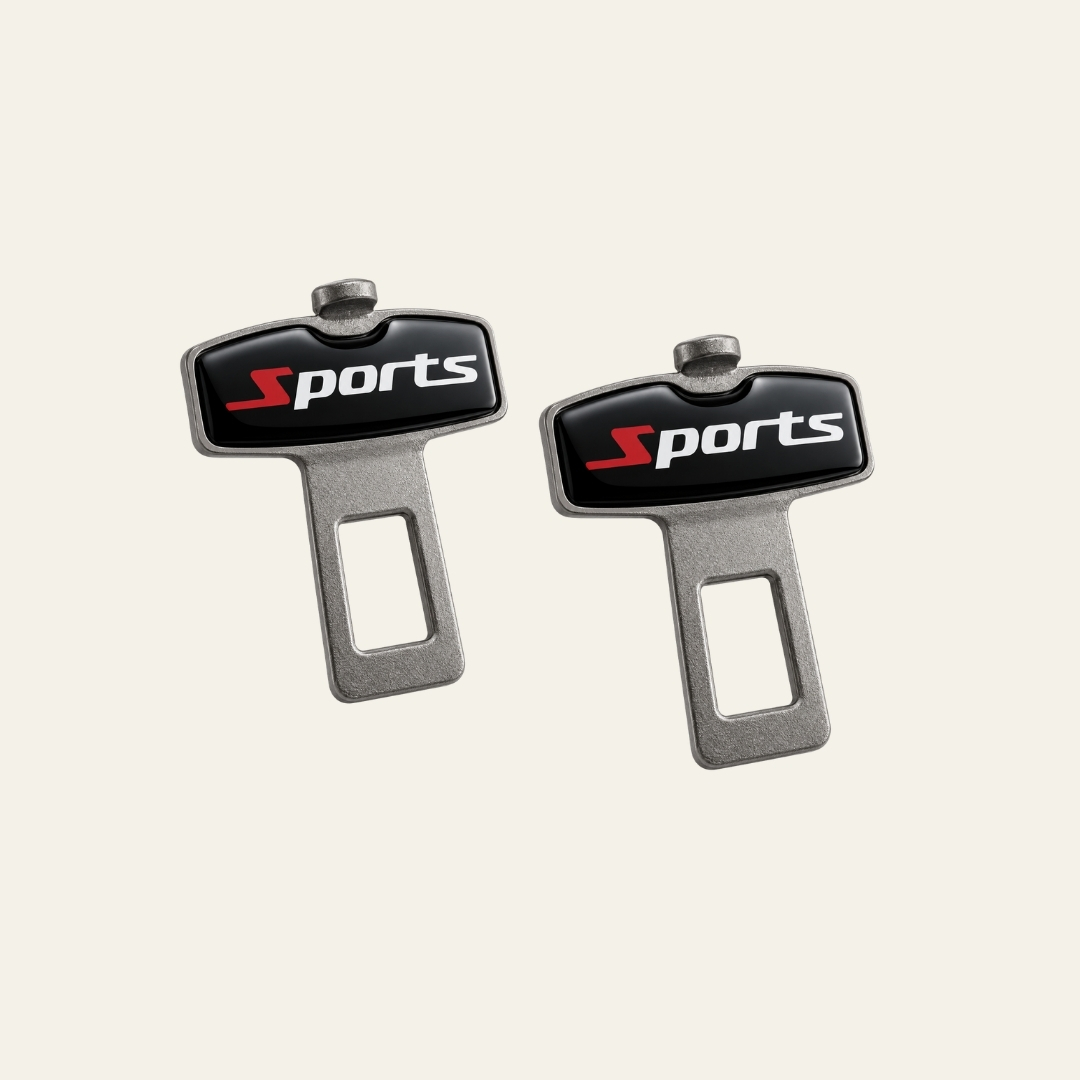 2 Pc Sports Style Seat Belt Hook & Extender Pair - Image 2