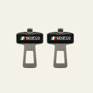 2 PC Sparco Style Alloy Metal Car Seat Belt Buckle Clip with Hook