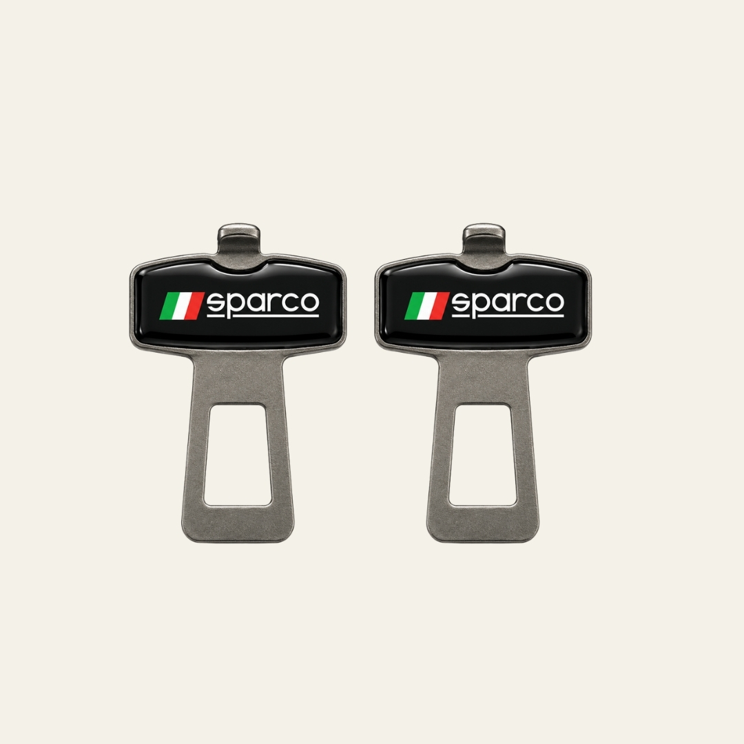 2 PC Sparco Style Alloy Metal Car Seat Belt Buckle Clip with Hook - Image 3