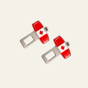 2 Pc Canada Flag Car Seat Belt Buckle Clip with Hook