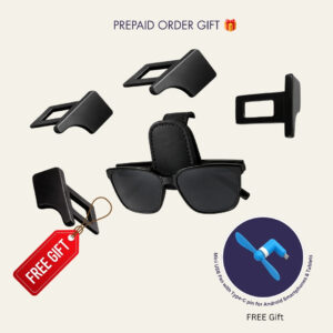 Drive Comfort & Utility Combo 4 pc set Car buckle Alarm Stopper + Sunglasses Holder