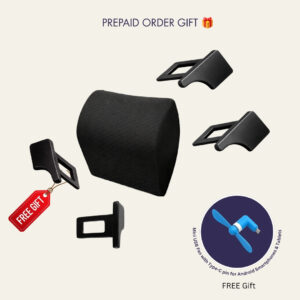 Car Comfort & Safety Gift Combo – Neck Cushion & Seat Belt Clips