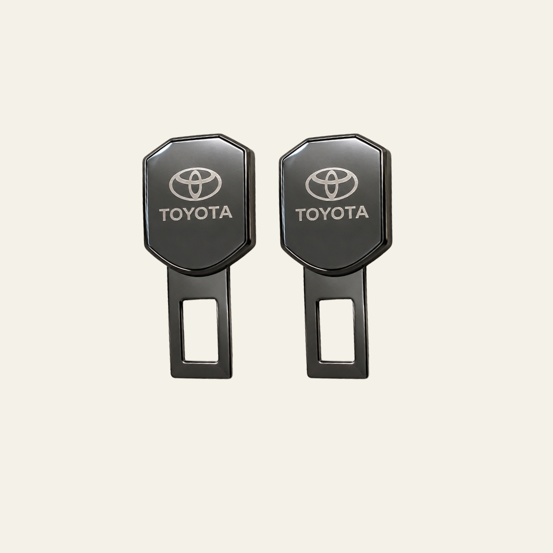 2 Pc Premium Finish Toyota Car Belt Buckle Set - Image 5