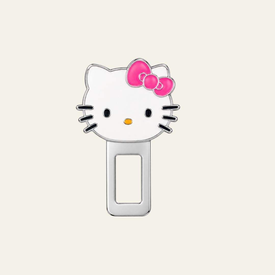 Hello Kitty Character Car Belt Buckle Clip Set