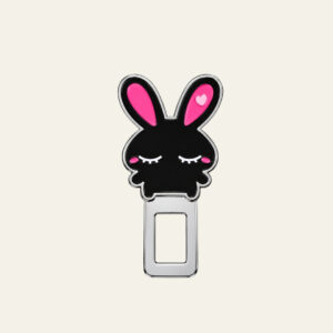 2 Pc Premium Bunny Character Car Belt Buckle Clip Set