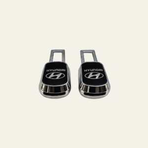 2 Pc Premium Silver Finish Limited Edition Hyundai Car Belt Buckle
