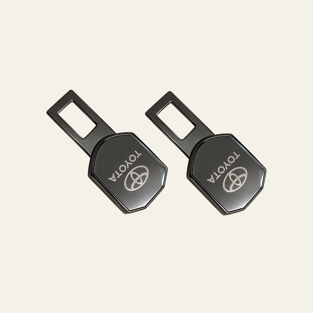 2 Pc Premium Finish Toyota Car Belt Buckle Set - Image 4
