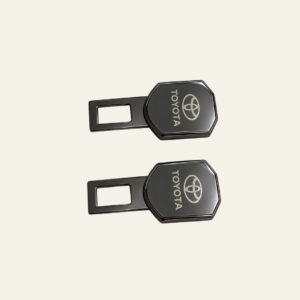 2 Pc Premium Finish Toyota Car Belt Buckle Set