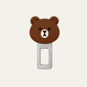 2 PC Brown Bear Character Premium Car Buckle Clip