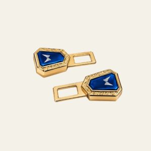 2 Pc Premium Gold Finish Limited Edition Mahindra Car Belt Buckle