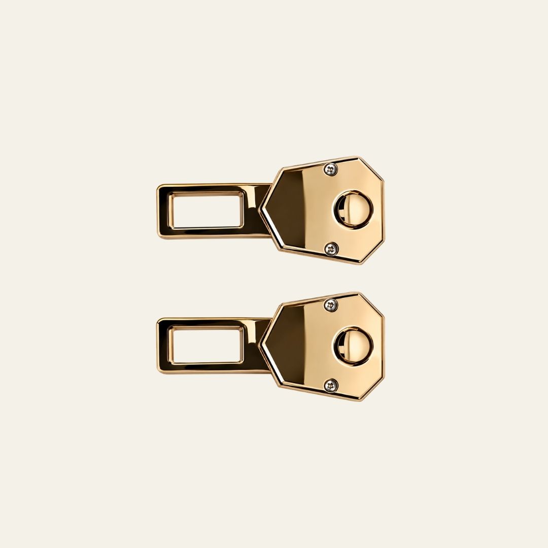 2 Pc Premium Gold Finish Limited Edition Mahindra Car Belt Buckle - Image 4