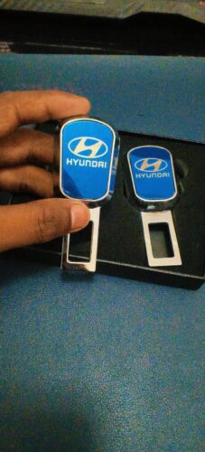 2 Pc Premium Silver Finish Limited Edition Hyundai Car Belt Buckle photo review