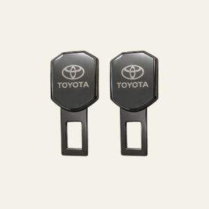 2 Pc Premium Finish Toyota Car Belt Buckle Set
