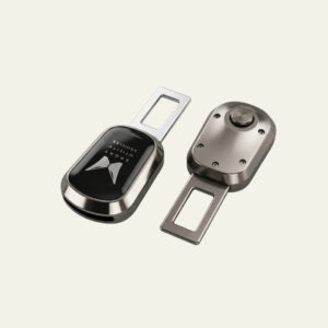 2 Pc Premium Finish Mahindra Car Belt Buckle Set