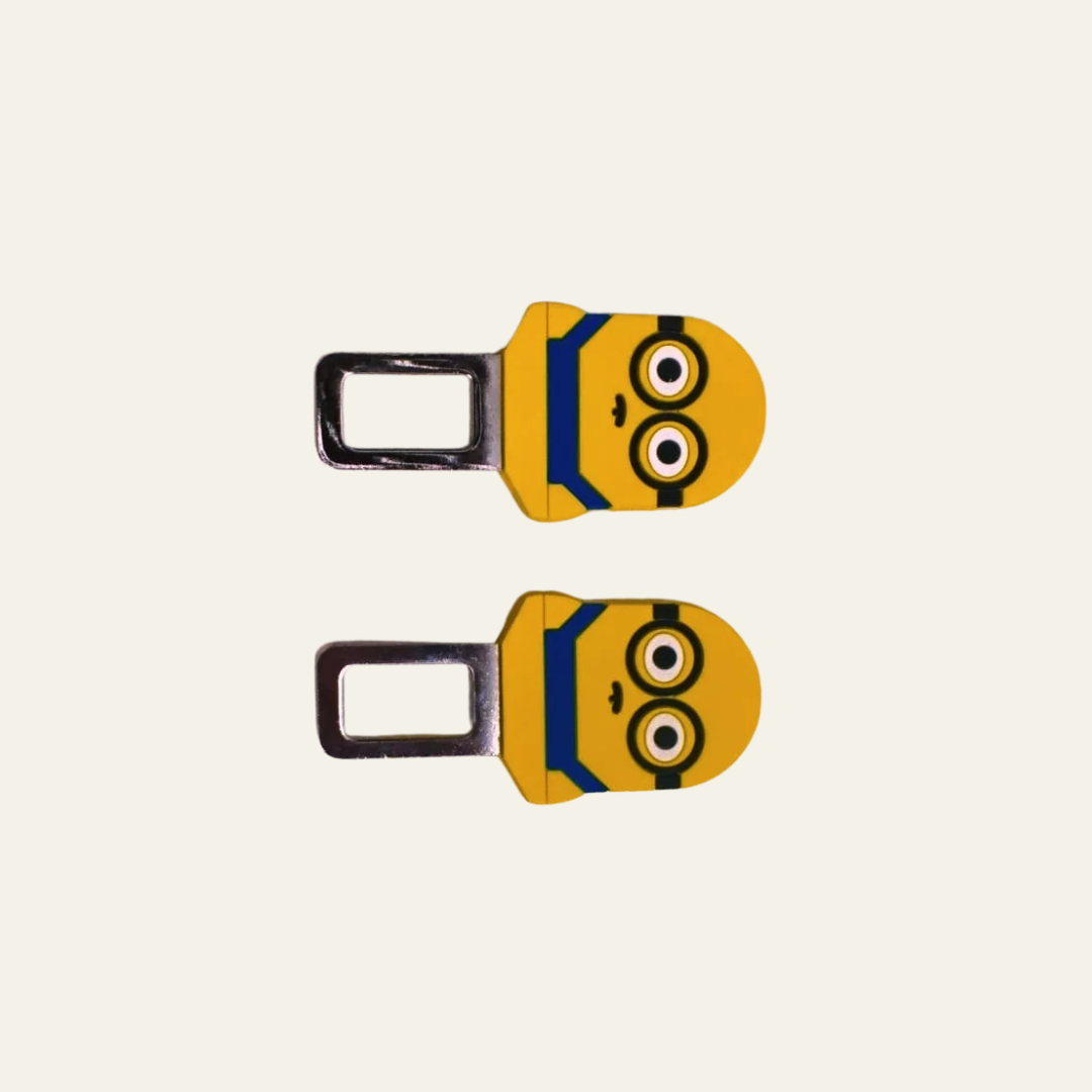 2 PC Minion Character Premium Car Buckle Clip - Image 2